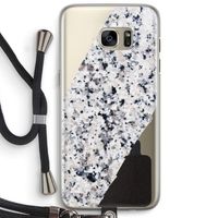 Gespikkelde marmer: Samsung Galaxy S7 Edge Transparant Hoesje met koord