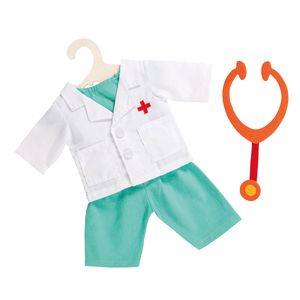 Heless Poppen doktersoutfit met stethoscoop, 38-45 cm