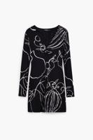 Bedrukte korte jurk - BLACK - L