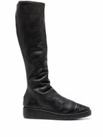 Guidi bottes en cuir à plateforme - Noir