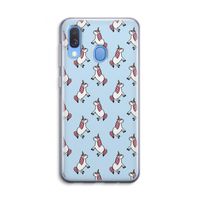 Eenhoorns overal: Samsung Galaxy A40 Transparant Hoesje