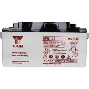 Yuasa NP65-12 Loodaccu 12 V 65 Ah Loodvlies (AGM) (b x h x d) 350 x 174 x 166 mm M6-schroefaansluiting Onderhoudsvrij, VDS-certificering