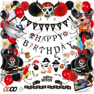 Fissaly® Piraten Feestartikelen Verjaardag Decoratie Feest Set – Piratenfeest Versiering - Kinderfeestje Jongen & Meisje