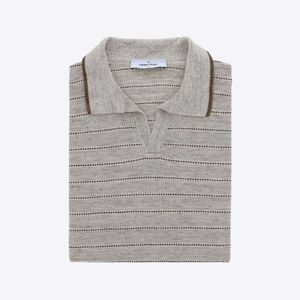 Pull Polo Beige Streep Km
