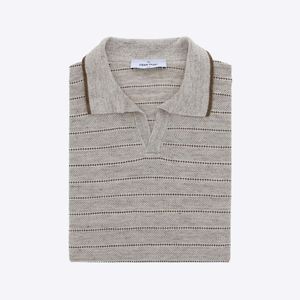 Pull Polo Beige Streep Km