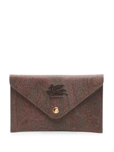 ETRO Pegaso paisley-jacquard wallet - Marron