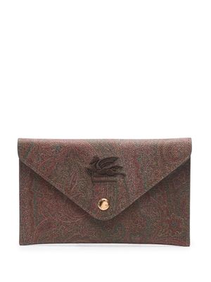 ETRO portefeuille à motif cachemire - Marron