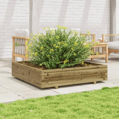 VidaXL Plantenbak 110x110x26,5 cm geïmpregneerd grenenhout