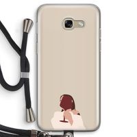 I drink wine: Samsung Galaxy A5 (2017) Transparant Hoesje met koord