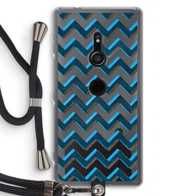 Onderbroken lijn: Sony Xperia XZ2 Transparant Hoesje met koord