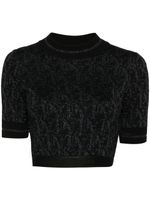 Palm Angels monogram-jacquard knitted top - Noir