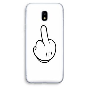 Middle finger white: Samsung Galaxy J3 (2017) Transparant Hoesje