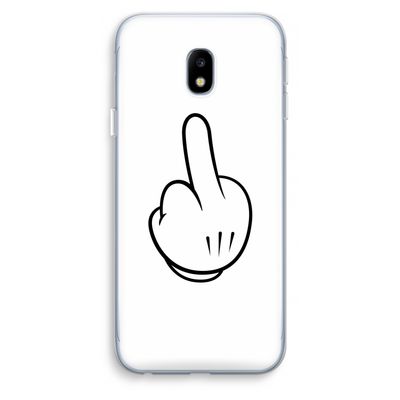 Middle finger white: Samsung Galaxy J3 (2017) Transparant Hoesje