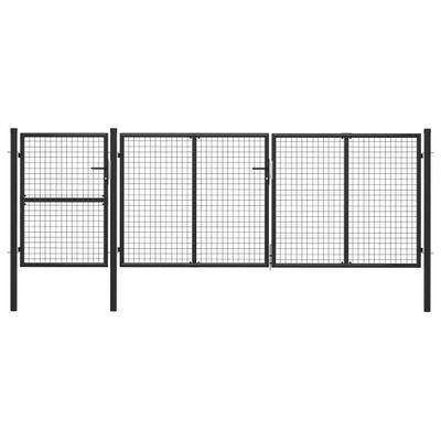 vidaXL Poort 400x125 cm staal antraciet vidaXL Poort 400x125 cm staal antraciet