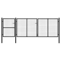 vidaXL Poort 400x125 cm staal antraciet - thumbnail