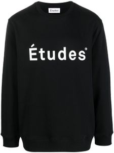 Etudes sweat en coton biologique à logo imprimé - Noir