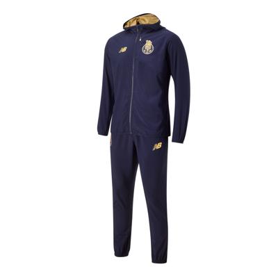 New Balance FC Porto Travel Trainingspak Full-Zip Hooded 2025-2026 Donkerblauw Goud
