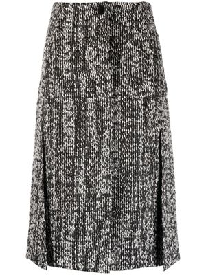 Lanvin jupe mi-longue à fini texturé - Noir