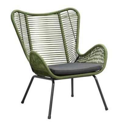 Loungefauteuil Monaco - groen - incl. kussen