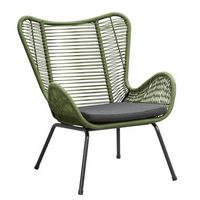 Loungefauteuil Monaco - groen - incl. kussen - Leen Bakker