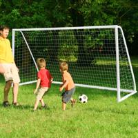365x182cm Voetbaldoel voor Alle Weersomstandigheden Zeer Sterk Net 6 Grondpennen Voetbaluitrusting voor Kinderen Volwassenen
