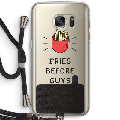 Fries before guys: Samsung Galaxy S7 Transparant Hoesje met koord