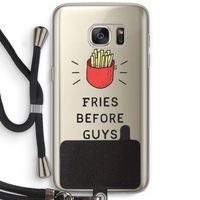 Fries before guys: Samsung Galaxy S7 Transparant Hoesje met koord