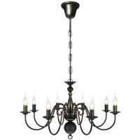 VidaXL Kroonluchter zwart metaal 8 x e14 lampen