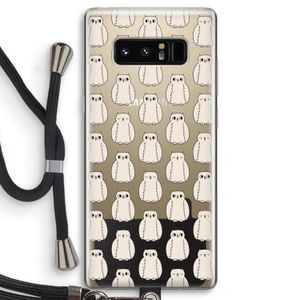 Uilen: Samsung Galaxy Note 8 Transparant Hoesje met koord