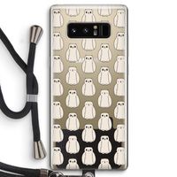 Uilen: Samsung Galaxy Note 8 Transparant Hoesje met koord