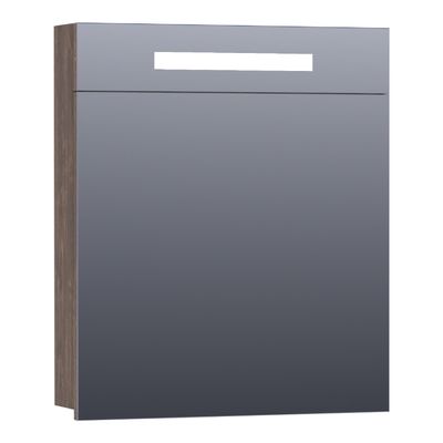 Spiegelkast 2.0 Exclusive Line 60cm Linksdraaiend Burned Bark