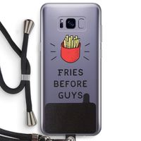 Fries before guys: Samsung Galaxy S8 Plus Transparant Hoesje met koord