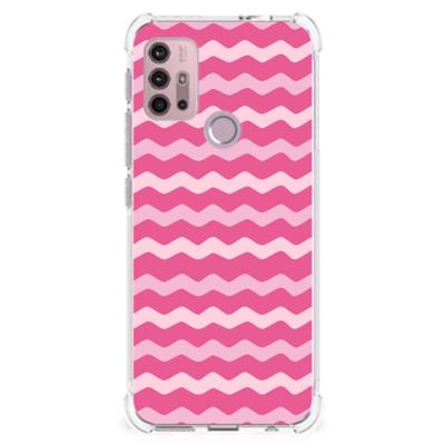 Motorola Moto G30 | G20 | G10 Doorzichtige Silicone Hoesje Waves Pink Motorola Moto G30 | G20 | G10 Doorzichtige Silicone Hoesje Waves Pink