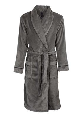 Heren badjas fleece - 2 kleuren-blauw-2xl