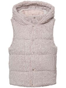 Unreal Fur gilet matelassé en maille nervurée - Gris