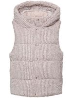 Unreal Fur gilet matelassé en maille nervurée - Gris