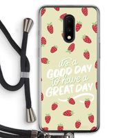 Don't forget to have a great day: OnePlus 7 Transparant Hoesje met koord