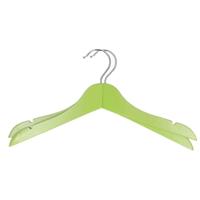 Storage Solutions kledinghangers voor kinderen - 24x stuks - hout - Klerenhangers - limegroen