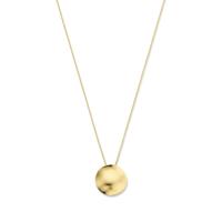 14K Geelgouden Collier met Cirkel - Verstelbare Lengte van 41-45 cm, 1 mm Schakel Breedte