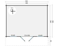 Blokhut - Tuinhuis Pavel | 44 mm | vuren Red Class Wood geïmpregneerd