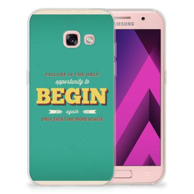 Samsung Galaxy A3 2017 | Siliconen hoesje | met naam Quote Begin