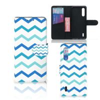 Xiaomi Mi 9 Lite | Telefoon Hoesje | Zigzag Blauw | Portemonnee hoesje