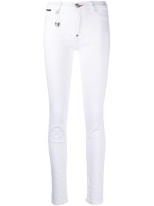 Philipp Plein jean skinny à taille haute - Blanc