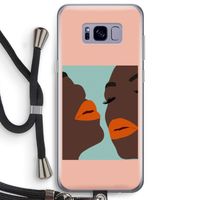 Orange lips: Samsung Galaxy S8 Plus Transparant Hoesje met koord