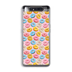 Pink donuts: Samsung Galaxy A80 Transparant Hoesje