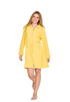Badjas met rits in trendy kleuren - Geel S