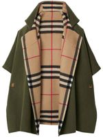 Burberry cape réversible en cachemire - Vert