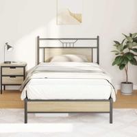 Bedframe zonder matras hout sonoma eikenkleurig 100x190 cm