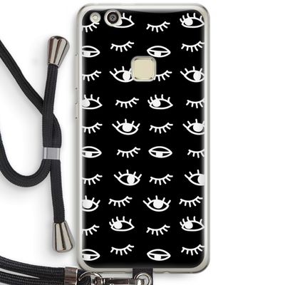 Eye pattern #3: Huawei Ascend P10 Lite Transparant Hoesje met koord
