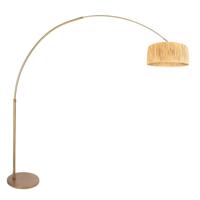 Steinhauer BooglampSparkled Light brons met strokleurige kap - 4303BR